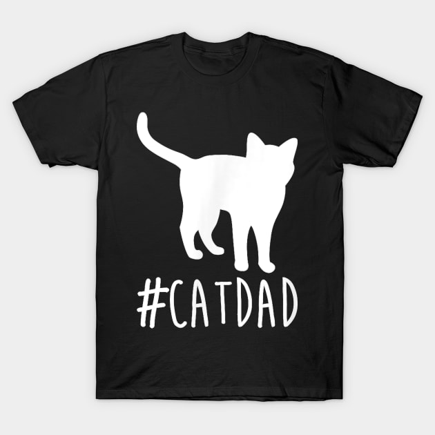 Catdad .Cat Dad . T-Shirt by Peter Smith